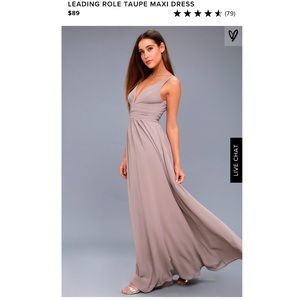 Lulus taupe Maxi dress SOLD OUT